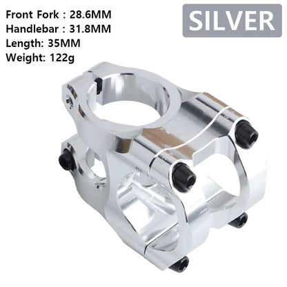 35Mm Purple Silver Red Orange Short Bike Stem 31 8Mm Aluminum Handlebar Fork Stem for Mountain Bike 31.8 Clamp Bicycle Bridge