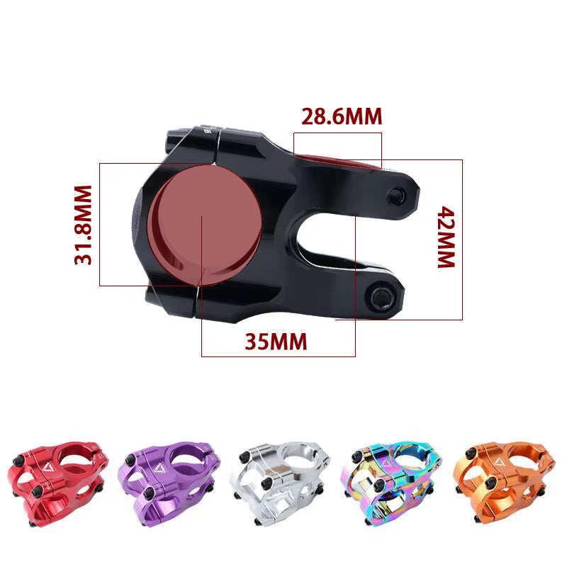 35Mm Purple Silver Red Orange Short Bike Stem 31 8Mm Aluminum Handlebar Fork Stem for Mountain Bike 31.8 Clamp Bicycle Bridge