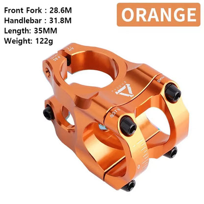 35Mm Purple Silver Red Orange Short Bike Stem 31 8Mm Aluminum Handlebar Fork Stem for Mountain Bike 31.8 Clamp Bicycle Bridge